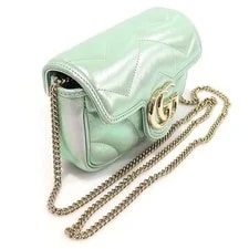 Gucci Light Iridescent Matelassé Chevron GG Marmont Super Mini 153853617 3