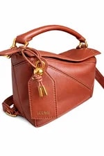 Loewe Small Featherlight Puzzle in Pecan Colour 2