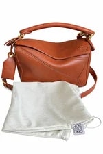 Loewe Small Featherlight Puzzle in Pecan Colour 3