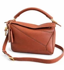 Loewe Small Featherlight Puzzle in Pecan Colour 4