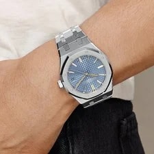 Audemars Piguet Royal Oak 15510BC.OO.1320BC.01 White Gold Blue Baguette Dial 2