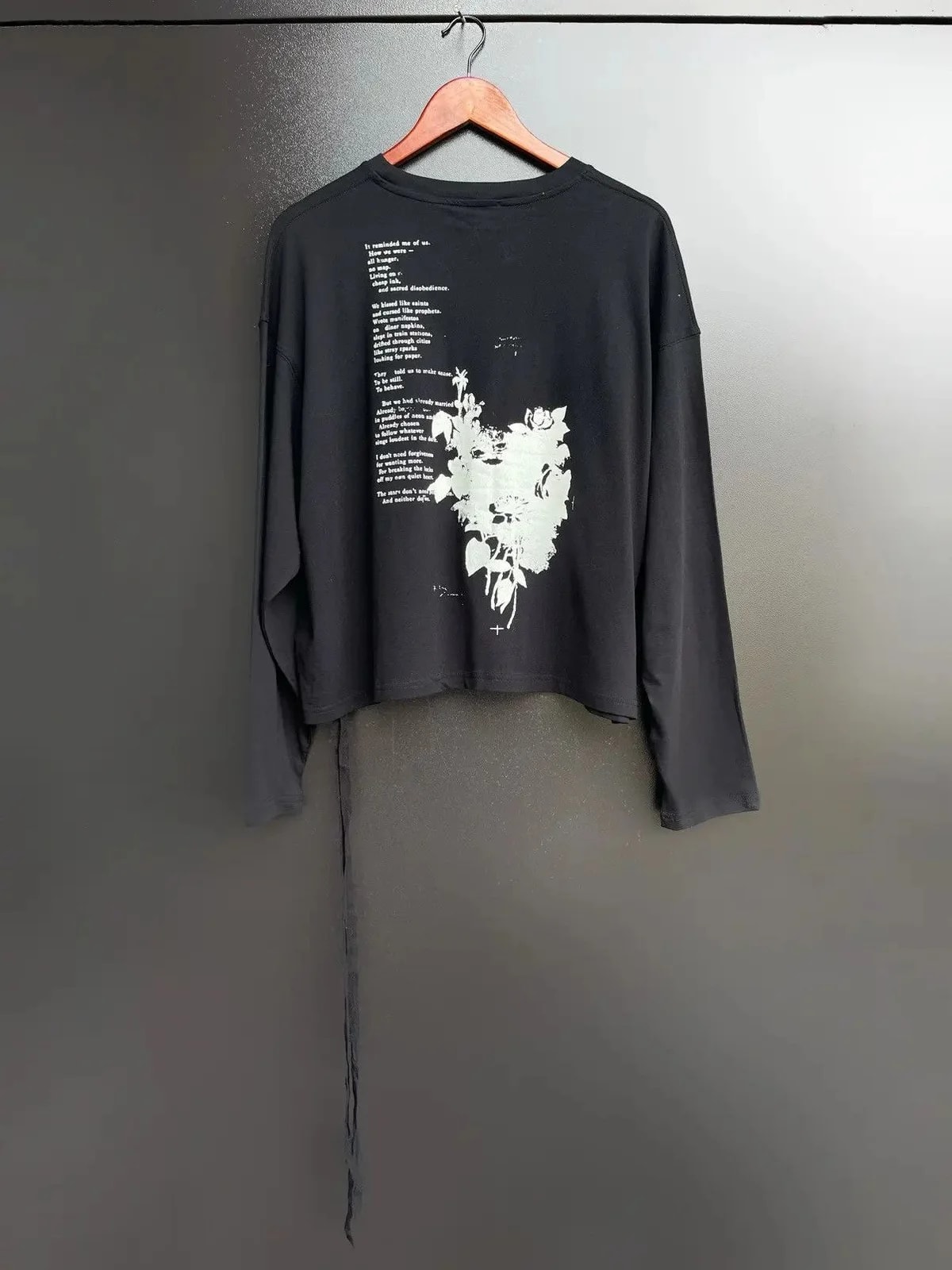 Ann Demeulemeester — Ann Demeulemeester Long Sleeve Graphic T-Shirt Oversized — streetwear — resale
