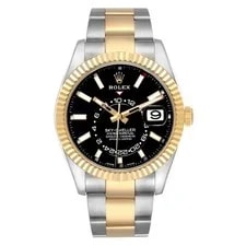 Rolex Sky Dweller Steel Yellow Gold Black Dial 326933 Box Card 2