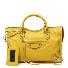 Balenciaga — Balenciaga Classic Metallic Edge City Grained — Handbag — resale