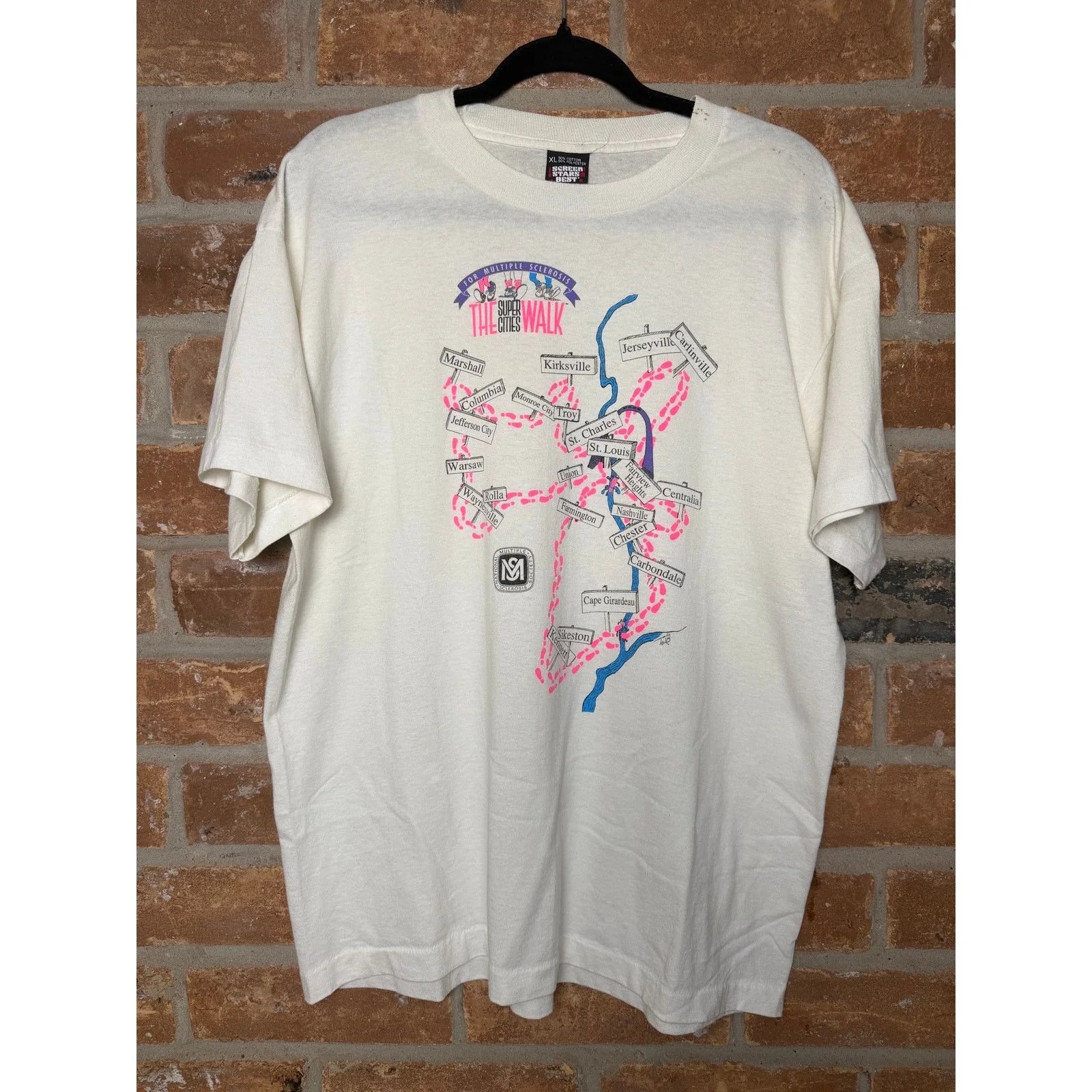 MS Super Cities Walk Single Stitch Tee XL USA — streetwear — resale