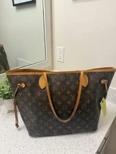 Louis Vuitton — Auth Louis Vuitton Neverfull With Lining (2014) - No — Handbag — resale