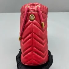 Auth Gucci GG Marmont Matelasse Bucket Chain HDW 3