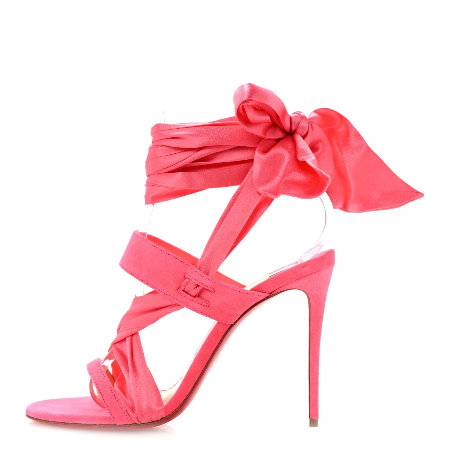 Christian Louboutin — Crepe Foulard Cheville 100 37.5 Magnifique — Designer Shoe — resale