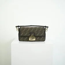 Fendi — Fendi Baguette (2way) Medium Monogram Fabric — Handbag — resale