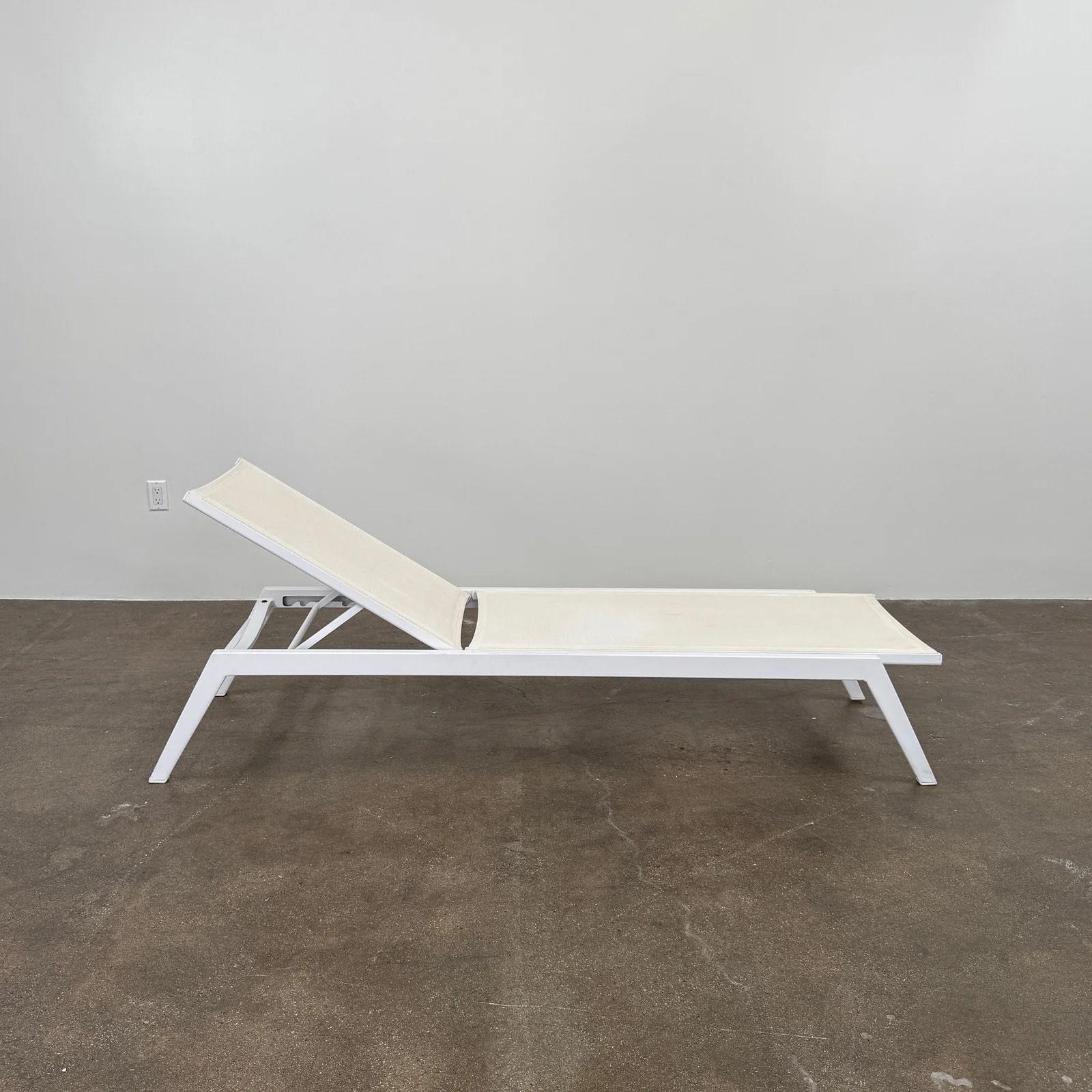 Sun Lounger With Serge Ferrari Fabric 3