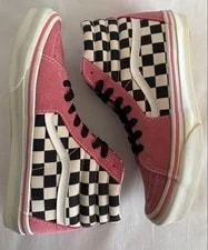 6.5US Vhtf Vans Sk8-Hi Check LTD Original Sports Shoes 4