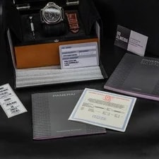 Panerai Luminor Marina PAM00177 44mm Titanium Black Sandwich Dial Box Papers 201 3
