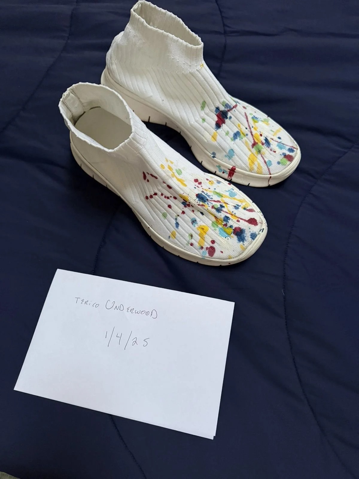 Maison Margiela — ! Maison Margiela Paint Splatter Sock — Sneaker — resale