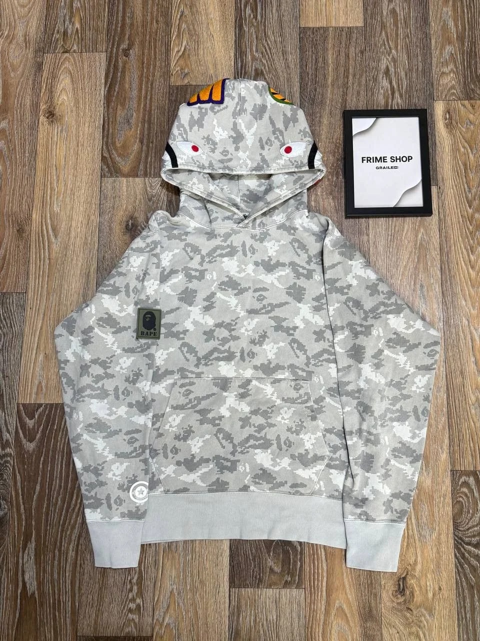 BAPE — Bape Digital Camo Shark Hoodie — streetwear — resale