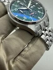 2023 IWC Pilot Chronograph Green Dial 43mm Automatic Steel IW378006 B+P 3