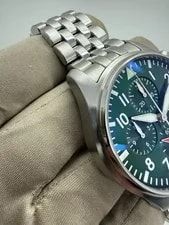 2023 IWC Pilot Chronograph Green Dial 43mm Automatic Steel IW378006 B+P 4