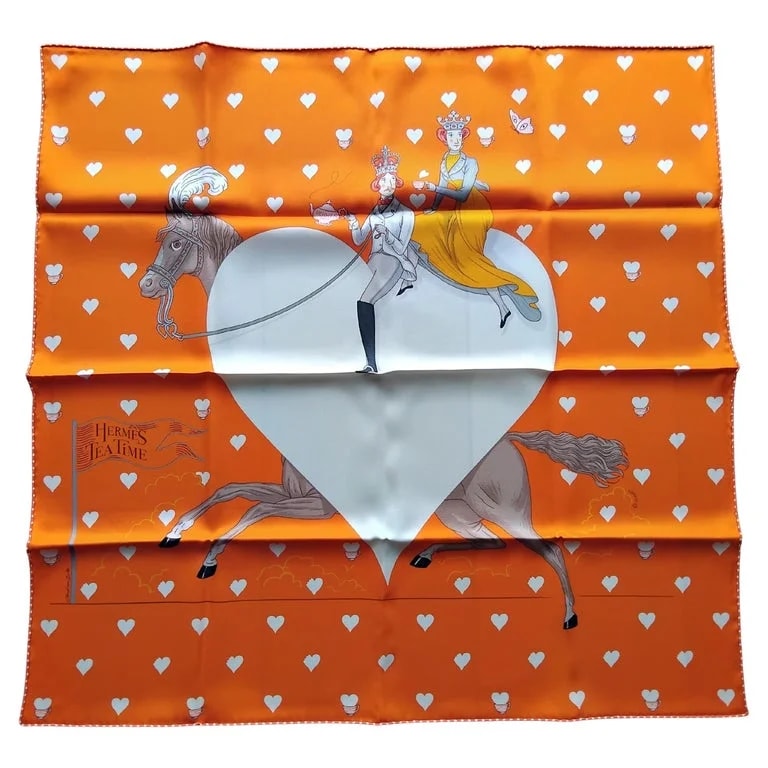 Hermès — Hermès Scarf Tea Time Jonathan Burton Hearts Valentine's Day — Accessory — resale