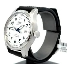 IWC Pilot's Mark XX IW328207 40 MM Silver Plated Dial ! Box/Card 2