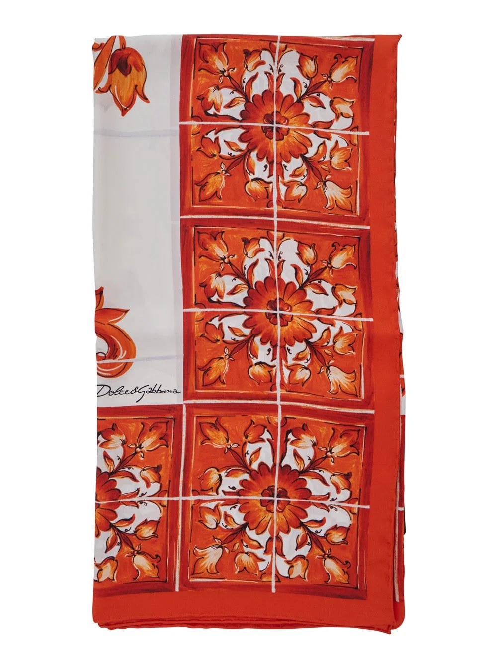 Dolce & Gabbana — Dolce & Gabbana Majolica-Print Scarf — Scarfs — Accessory — resale