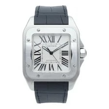Cartier Santos 100 Automatic W20073X8 Stainless Steel White 2