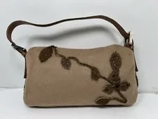 Fendi Pony Hair Flower Applique Baguette 2