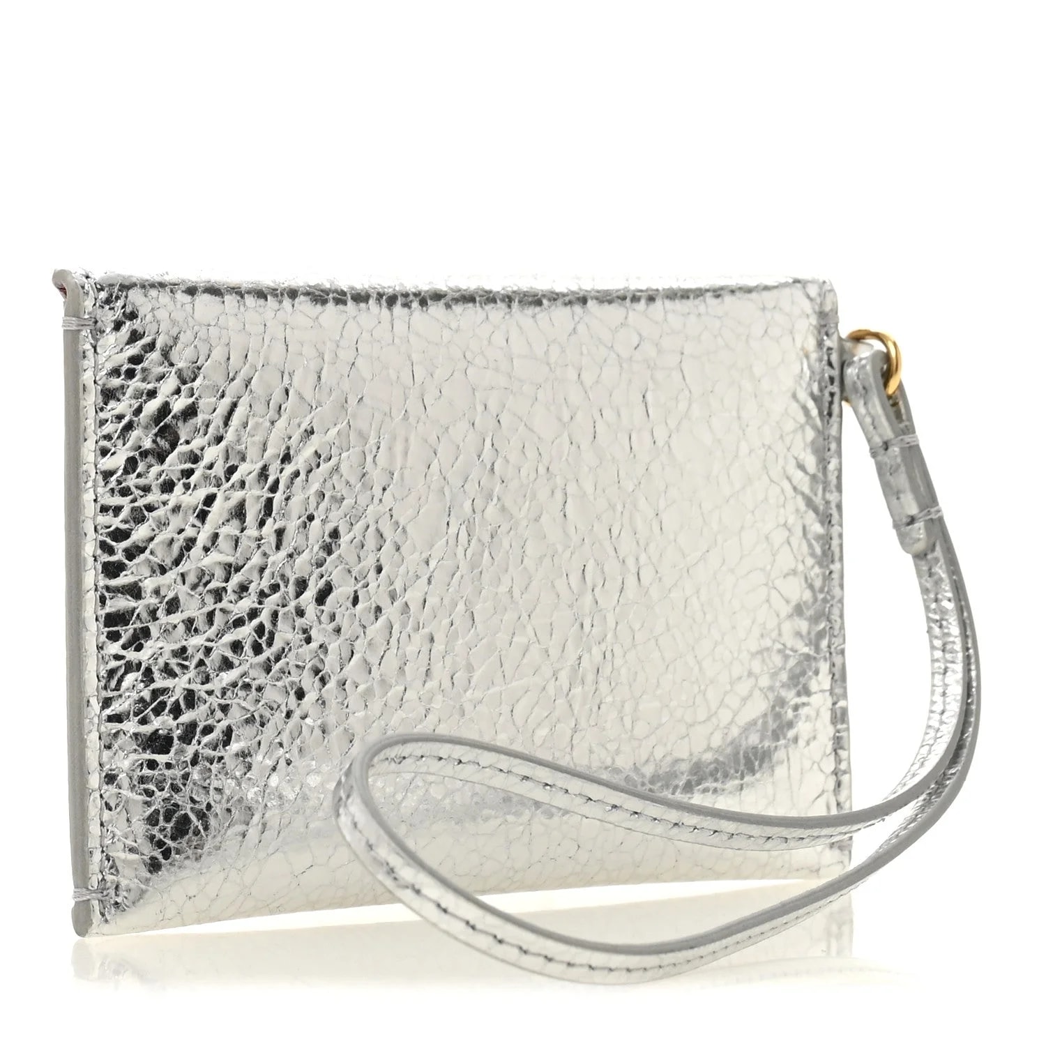 Metallic Card Holder Bag Charm Silvery 3
