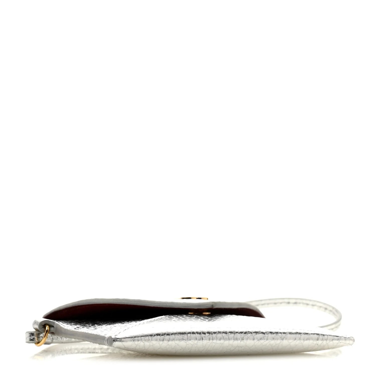 Metallic Card Holder Bag Charm Silvery 4