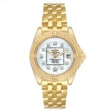 Breitling Cockpit Lady Mother of Pearl Diamond Yellow Gold K71356 2