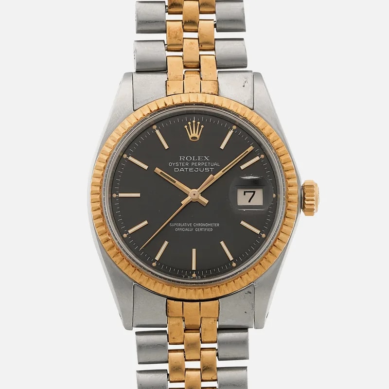Rolex — 1970 Rolex Datejust Ref. 1601 in Two-Tone With Black Dial — Watch — resale