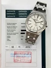 2012 Audemars Piguet Royal Oak White Dial on Bracelet 15400ST.OO.1220ST.02 2