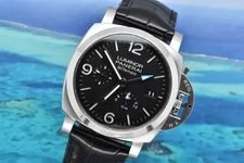 Panerai — 2023 Panerai Luminor Power Reserve GMT 44mm Steel Black Dial PAM01360 FS — Watch — resale