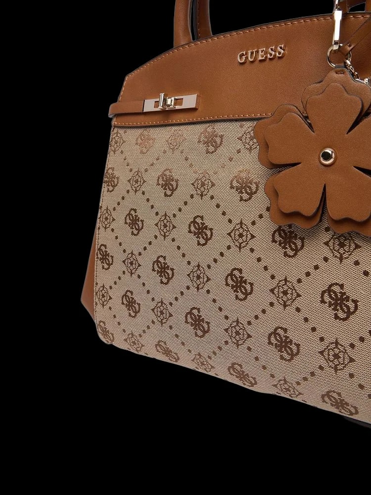 Guess Logo Satchel — Latte 2