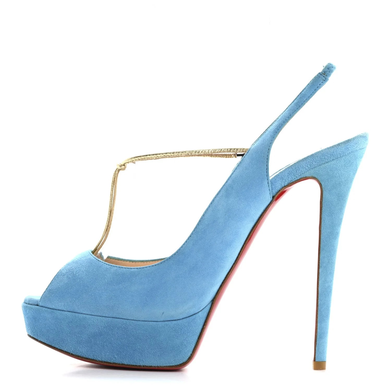 Christian Louboutin — Veau Velours Spritney 100 Peep Toe 41 — Designer Shoe — resale