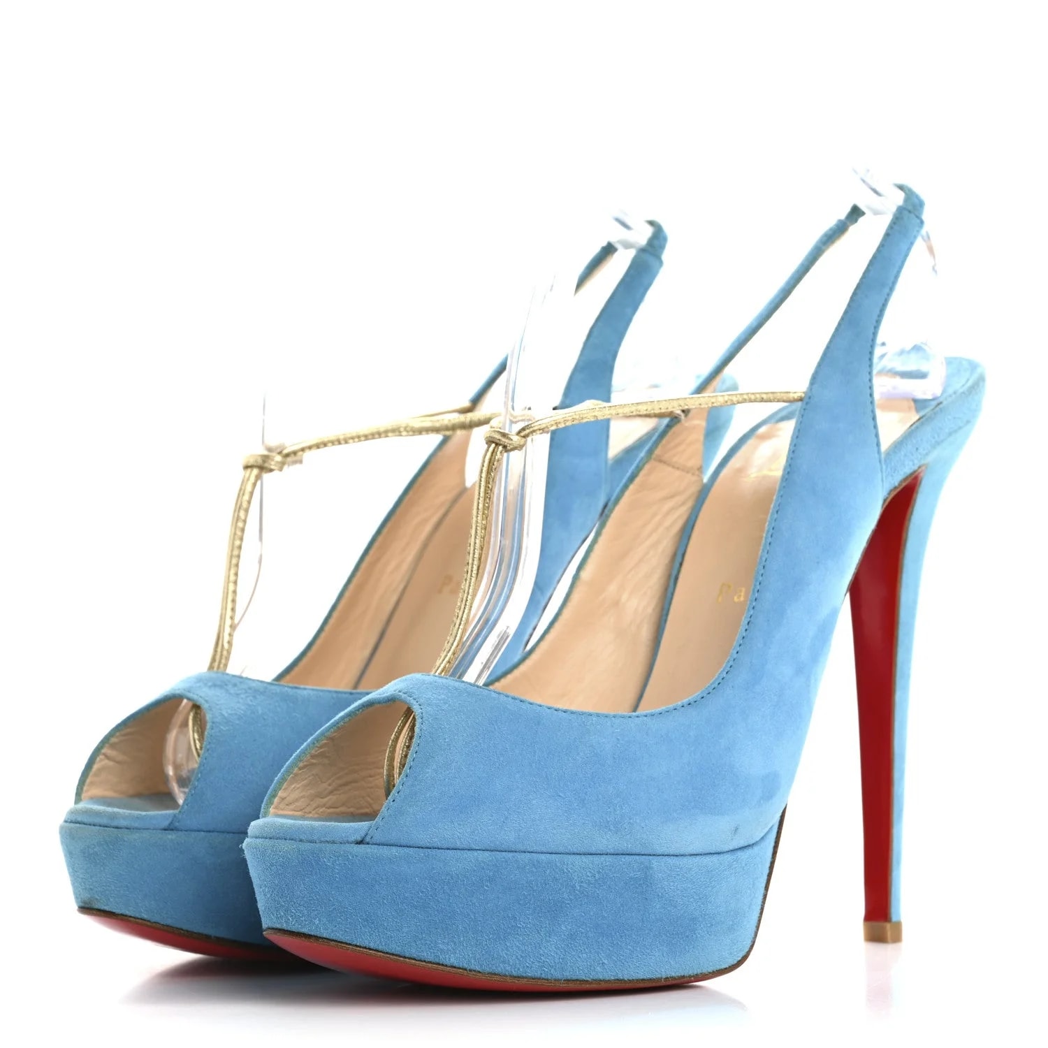 Veau Velours Spritney 100 Peep Toe 41 4