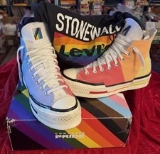 Converse — Pride Month Flag Converse Chucks 70 Hi 9.5 M 7.5 W Levi’s Stonewall Tank Top — Sneaker — resale
