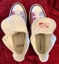 Pride Month Flag Converse Chucks 70 Hi 9.5 M 7.5 W Levi’s Stonewall Tank Top 2