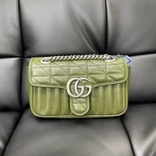 Gucci — Gucci GG Marmont Logo Quilted Chain - Excellent #1PUILFS — Handbag — resale