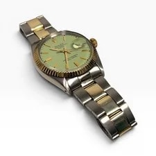 Rolex Date 34 Mm Two Tone Pistachio Dial Oyster Automatic 1500 Circa 1972 3