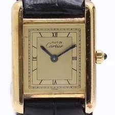 Cartier Must Tank Sterling Silver Gold #VWM3664 4