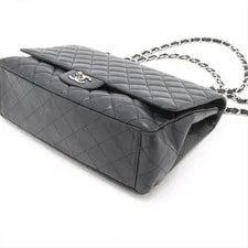 Chanel Dekamatrasse 34 Skin Single Flap Double Chain Silve 3