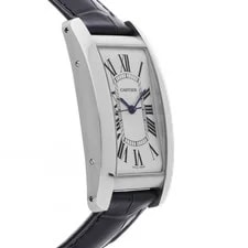 Cartier Tank Americaine Steel Auto Rectangle Silver Dial Strap WSTA0018 3