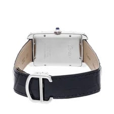 Cartier Tank Americaine Steel Auto Rectangle Silver Dial Strap WSTA0018 4