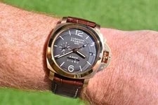 Panerai Luminor 1950 8 Days GMT 18K Oro Roso 44mm Brown Dial PAM00289 With Box 2