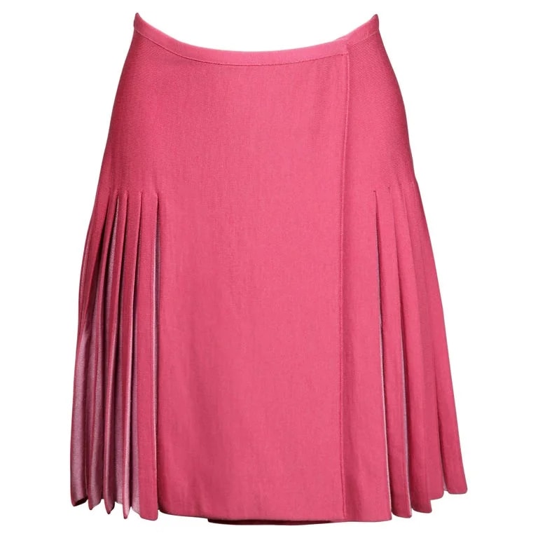Azzedine Alaïa — Alaia Barbie Pleated Sweater Mini Skirt — Clothing — resale