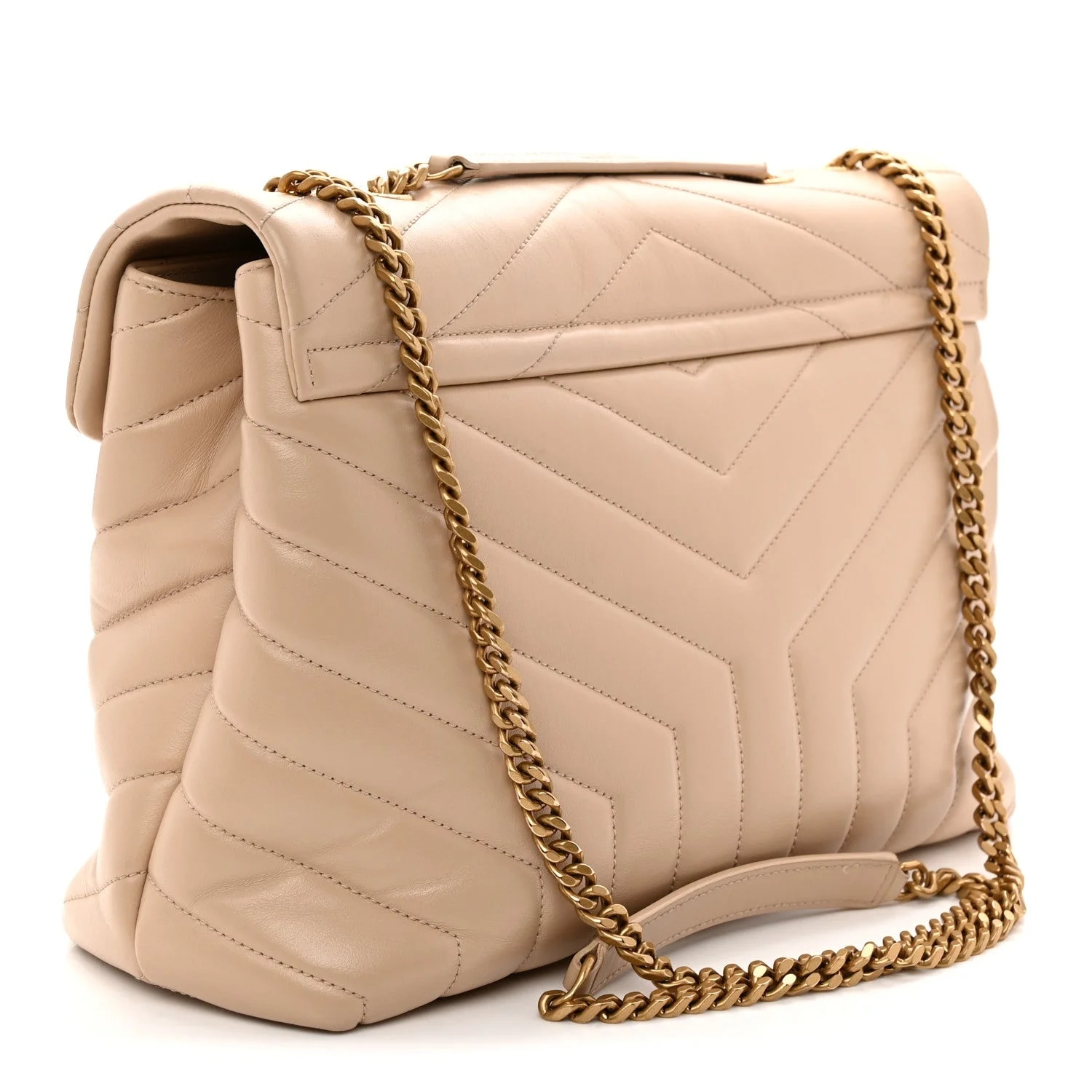 Y Medium Loulou Chain Satchel Nude 3