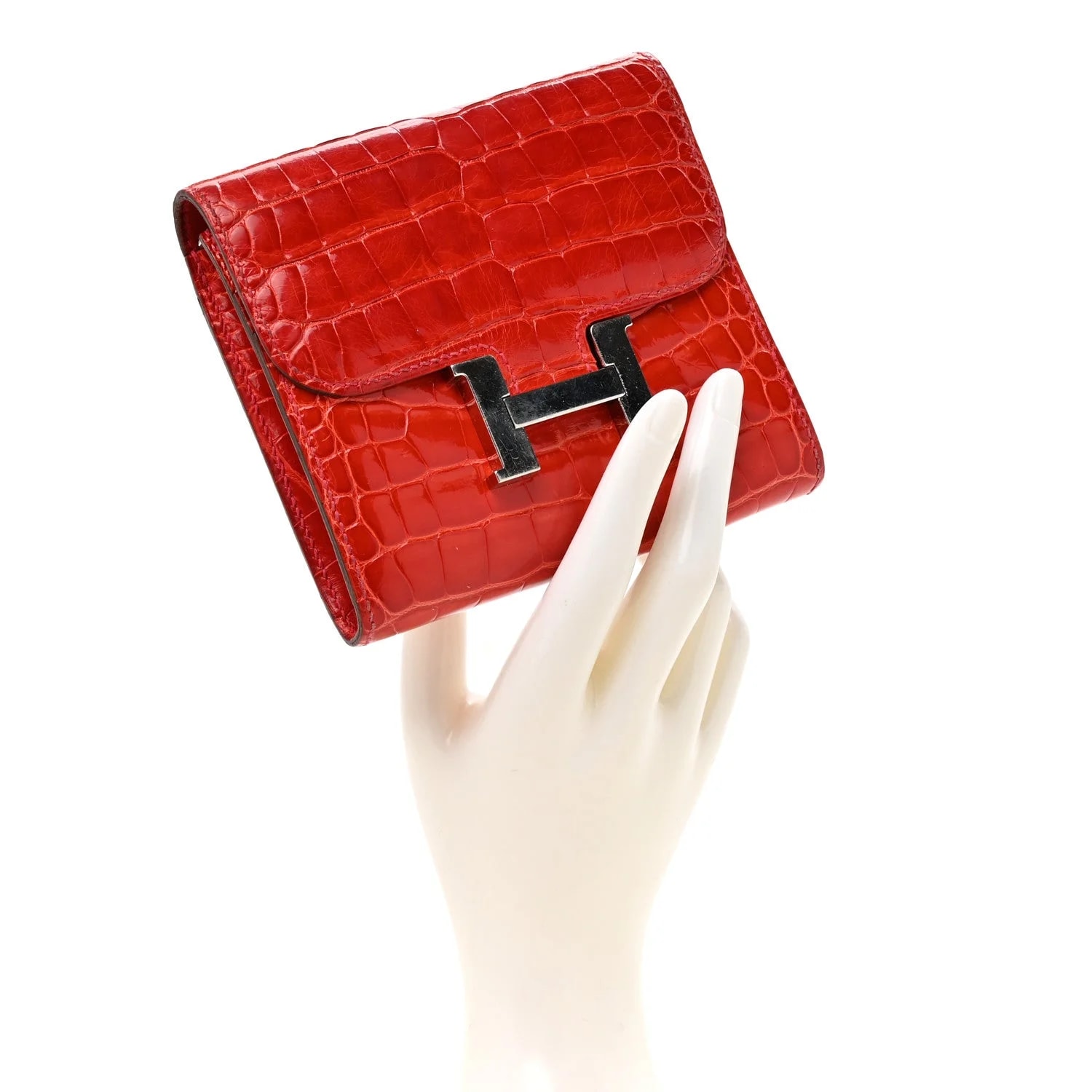 Shiny Constance Short Wallet Geranium 2
