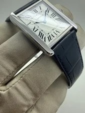 Cartier Tank Solo Steel Leather Strap 27x34.5mm Quartz W1018355 3