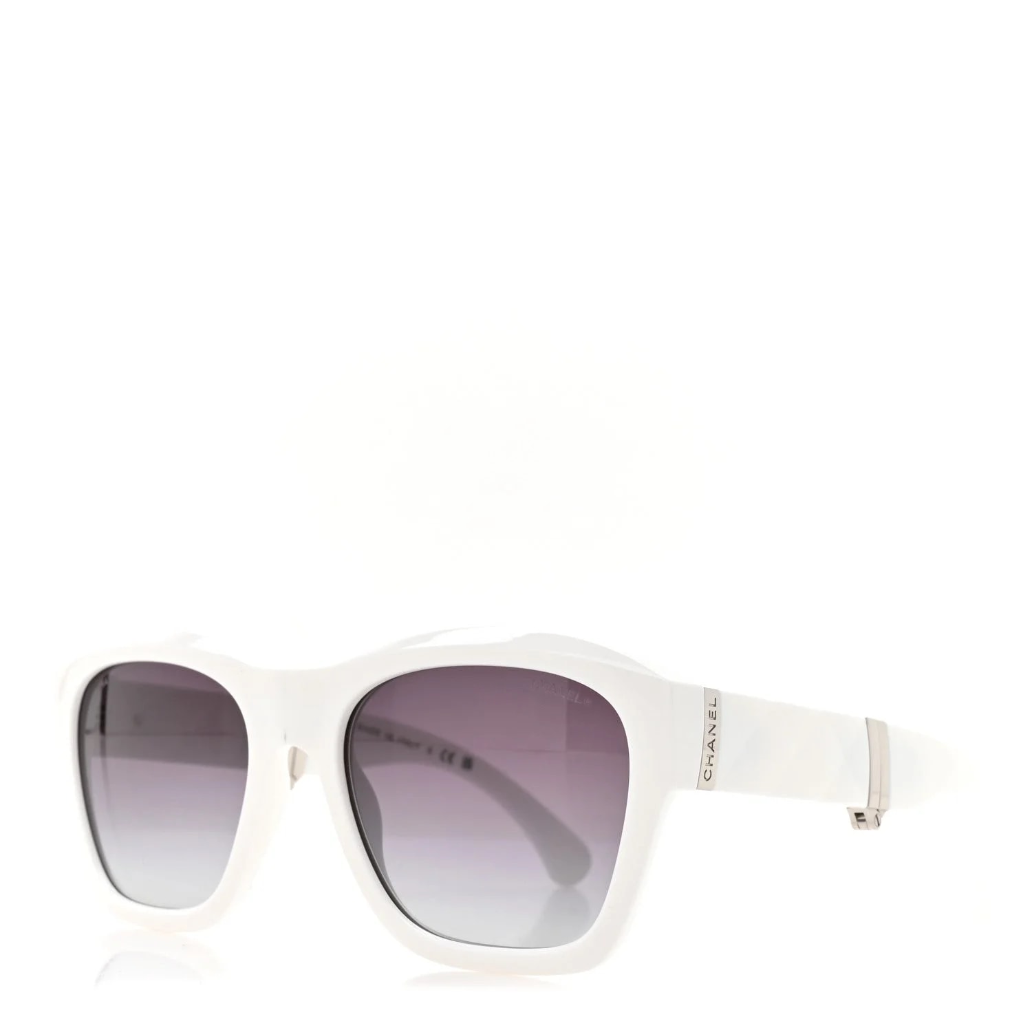 Chanel — Acetate Metal Square Folding Sunglasses 6055-B — Accessory — resale