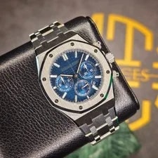Audemars Piguet — Audemars Piguet Royal OAK Chrono 38MM 26715ST Auto Blue Steel Warranty B&P — Watch — resale