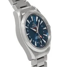 Omega Seamaster Aqua Terra Co-Axial GMT 231.10.43.22.03.001 Blue Dial #W2169 3